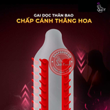 (Snapshop) Bao cao su OLO Phượng hoàng - Gai đứng - Hộp 1 cái + 1 bi silicon Chính Hãng