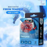 (Snapshop) Bao cao su Firon Tempest - Hộp 1 bao gai, 2 vòng bi siêu lớn + 1 bao Firon Rush (Hộp 2 cái) Chính Hãng