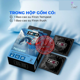 (Snapshop) Bao cao su Firon Tempest - Hộp 1 bao gai, 2 vòng bi siêu lớn + 1 bao Firon Rush (Hộp 2 cái) Chính Hãng