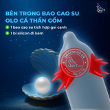 (Snapshop) Bao cao su OLO Cá thần - Gai cạnh - Hộp 1 cái + 1 bi silicon Chính Hãng