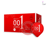 (Snapshop) Bao cao su OLO 0.01 Đỏ - Siêu mỏng, nóng ấm - Hộp 10 cái Chính Hãng