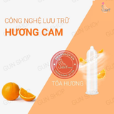 (Snapshop) Bao cao su Nakanishi - Siêu mỏng 0.03mm - Hương cam - Hộp 4 cái Chính Hãng