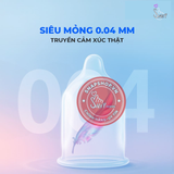 (Snapshop) Bao cao su Shell Intense - Siêu mỏng 0.04mm - Hộp 3 cái Chính Hãng