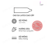 (Snapshop) Bao cao su Muaisi Xanh Lá - Siêu mỏng, hương dâu - Hộp 10 cái Chính Hãng
