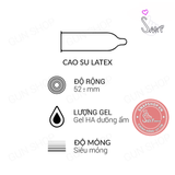 (Snapshop) Bao cao su Muaisi 0.03 Ultrathin Trắng - Siêu mỏng, siêu mềm - Hộp 12 cái Chính Hãng