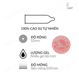 (Snapshop) Bao cao su Muaisi 0.01 Đen - Siêu mỏng 0.01mm - Hộp 10 cái Chính Hãng