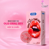 (Snapshop) Bao cao su quan hệ miệng OLO Oral Sex - Siêu mỏng - Hộp 10 cái Chính Hãng