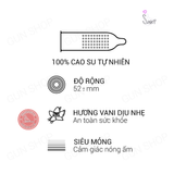 (Snapshop) Bao cao su OLO 0.01 Large Bump Stimulation - Siêu mỏng, nóng ấm, hương vani - Hộp 10 cái Chính Hãng