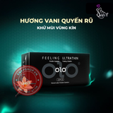 (Snapshop) Bao cao su OLO 0.01 Đen - Siêu mỏng, hương vani - Hộp 10 cái Chính Hãng