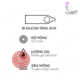 (Snapshop) Bao cao su OLO 0.01 Bead Entering - Siêu mỏng, bi tăng thêm 3cm - Hộp 10 cái Chính Hãng