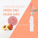 (Snapshop) Bao cao su Nakanishi - Siêu mỏng 0.03mm - Hương đào - Hộp 4 cái Chính Hãng