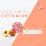 (Snapshop) Bao cao su Nakanishi - Siêu mỏng 0.03mm - Hương đào - Hộp 4 cái Chính Hãng