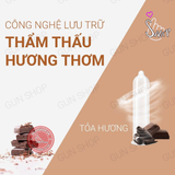 (Snapshop) Bao cao su Nakanishi - Siêu mỏng 0.03mm - Hương chocolate - Hộp 4 cái Chính Hãng