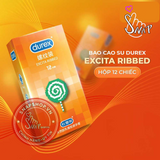 (Snapshop) Bao cao su Durex Excita Ribbed - Gân nổi - Hộp 12 cái Chính Hãng
