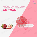 (Snapshop) Bao cao su Nakanishi - Siêu mỏng 0.03mm - Hương dâu - Hộp 4 cái Chính Hãng
