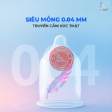 (Snapshop) Bao cao su Shell Intense - Siêu mỏng 0.04mm - Hộp 10 cái Chính Hãng