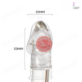 (Snapshop) Bao cao su đôn dên Aichao Thin Xanh Hở quy đầu Chính Hãng