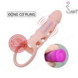 (Snapshop) Bao cao su đôn dên rung Baile lưới dây đeo Chính Hãng