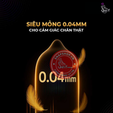 (Snapshop) Bao cao su Powergra Ultrafit - Size 49mm, siêu mỏng, kéo dài, hương dâu - Hộp 10 cái Chính Hãng