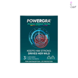 (Snapshop) Bao cao su Powergra Promax - Gân sọc và điểm nổi, kéo dài, hương trái cây - Hộp 3 cái Chính Hãng