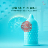 (Snapshop) Bao cao su Powergra Promax - Gân sọc và điểm nổi, kéo dài, hương trái cây - Hộp 3 cái Chính Hãng