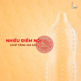 (Snapshop) Bao cao su Sagami Dotty G Mint Are Are - Siêu điểm nổi, nhiều gel bôi trơn - Hộp 10 cái Chính Hãng