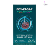 (Snapshop) Bao cao su Powergra Promax - Gân sọc và điểm nổi, kéo dài, hương trái cây - Hộp 10 cái Chính Hãng