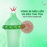 (Snapshop) Bao cao su Firon Virex - Hộp 1 bao gai, 1 vòng bi siêu lớn + 1 bao Firon Rush (Hộp 2 cái) Chính Hãng