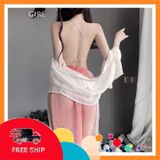 (Che Tên Khi Giao) Đồ Ngủ Sexy Phong Cách Hanfu Gợi Cảm Cao Cấp Trang Phục Cổ Trang Voan Xuyên Thấu Quyến Rũ / Chụp Ảnh Cosplay - N789 Hồng Nhạt - Snapshop
