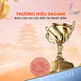 (Snapshop) Bao cao su Sagami Xtreme Love Me Gold Orange - Siêu mỏng, nhiều gel bôi trơn - Hộp 10 cái Chính Hãng