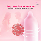 (Snapshop) Bao cao su Okamoto 0.03 Hyaluronic Acid - Siêu mỏng, bôi trơn dưỡng ẩm - Hộp 3 cái Chính Hãng