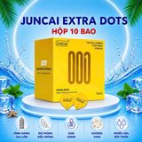 Bao cao su Juncai Extra Dots gai lớn, siêu mỏng 001, Hộp 10 bao