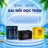 Bao cao su Juncai Spot Particle siêu mỏng 001, gai nhỏ, Hộp 10 bao