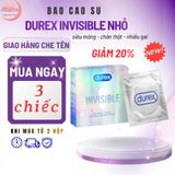 Bán Chạy  1 Hộp Bao Cao Su Durex Hàng Chính Hãng Hộp 3 Chiếc Siêu Mỏng 773190