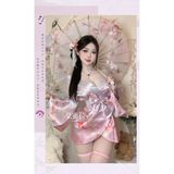 Đồ Ngủ Kimono Nhật Bản Xẻ Ngực Gợi Cảm Sang Trọng Quyến Rũ - N841 Hồng
