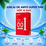 Bao cao su Juncai đỏ dài, siêu mỏng 001, trơn, cảm giác chân thật
