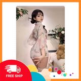 (Che Tên Khi Giao) Áo Choàng Ngủ Kimono Xuyên Thấu Gợi Cảm Cao Cấp Set Cosplay Cổ Trang Nữ Ren Họa Tiết Hoa Sexy Quyến Rũ - N743 Hồng Giao Nhanh Toàn Quốc