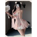 Sườn Xám Cách Tân Phối Ren Hoạ Tiết Hoa Gợi Cảm Ngọt Ngào Đồ Ngủ Cosplay Cổ Trang Phong Cách Cổ Điển Quyến Rũ - N885