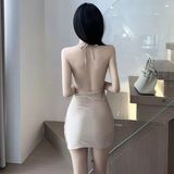 Váy Ngủ Sexy 2 Dây Hở Lưng Quyến Rũ Cao Cấp Đầm Tiểu Thư Cổ Đổ Xẻ Tà Đùi Siêu Xinh Gợi Cảm - N119 Màu Ghi