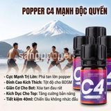 Popper C4 40ml , Dòng Mạnh, Phê Lâu, Cao Cấp, Mùi Dịu, Ko Bỏng Mũi, Che Tên 