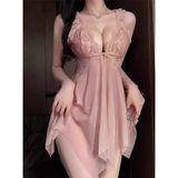 Váy Ngủ Nữ Xuyên Thấu Có Mút Ngực Khoá Cài Sexy - N155 Nude