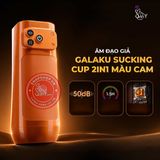 (Snapshop) Âm đạo giả đa năng Galaku Sucking Cup 2in1 màu cam Chính Hãng