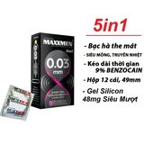 Bao Cao Su 49mm Maxxmen 003 5in1, Size Nhỏ Siêu Mỏng Chống Xuất Tinh Sớm Kéo Dài Thời Gian Quan Hệ 789276