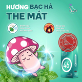 (Snapshop) Bao Cao Su Kéo Dài Thời Gian CARE 46 Minty Dots Hương Bạc Hà Chính Hãng