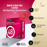 (Snapshop) Bao Cao Su Gai CARE 48 Spotted Sensation Hương Dâu Chính Hãng