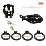 Bộ Dụng Cụ Khóa Trinh Tiết Cobra Bằng Nhựa Dành Cho Nam Giới Kèm 4 Vòng