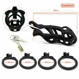 Bộ Dụng Cụ Khóa Trinh Tiết Cobra Bằng Nhựa Dành Cho Nam Giới Kèm 4 Vòng