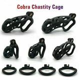 Bộ Dụng Cụ Khóa Trinh Tiết Cobra Bằng Nhựa Dành Cho Nam Giới Kèm 4 Vòng