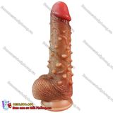 Dương vật giả silicone tầm trung có bi