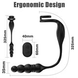 Plug Thụt Rung 3 Điểm Kết Hợp Vòng Rung Dương Vật